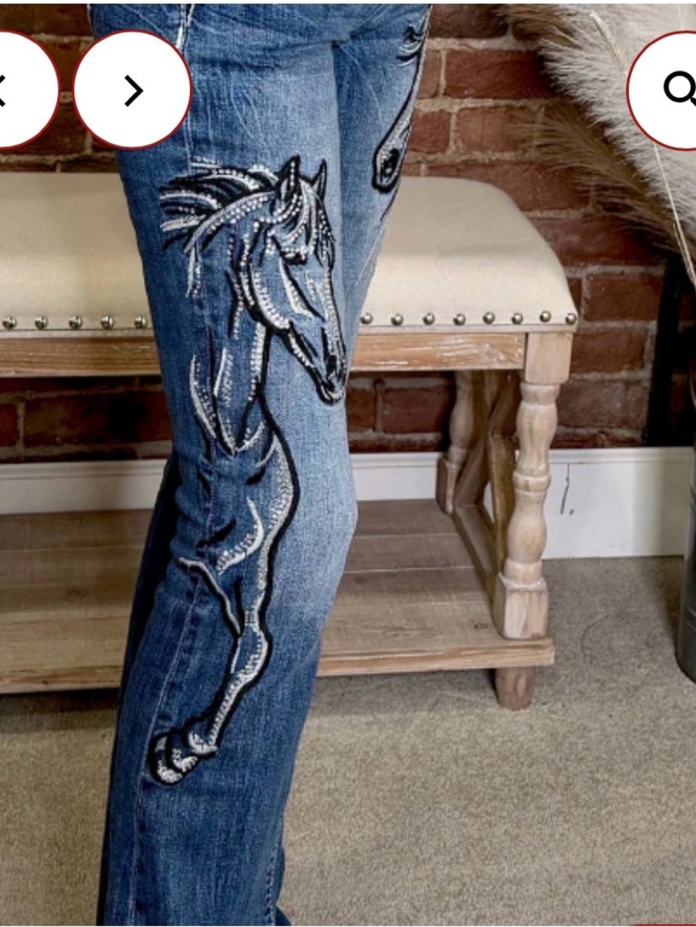 Miss Me Blue Boot Cut Jeans with Embroidered Horse